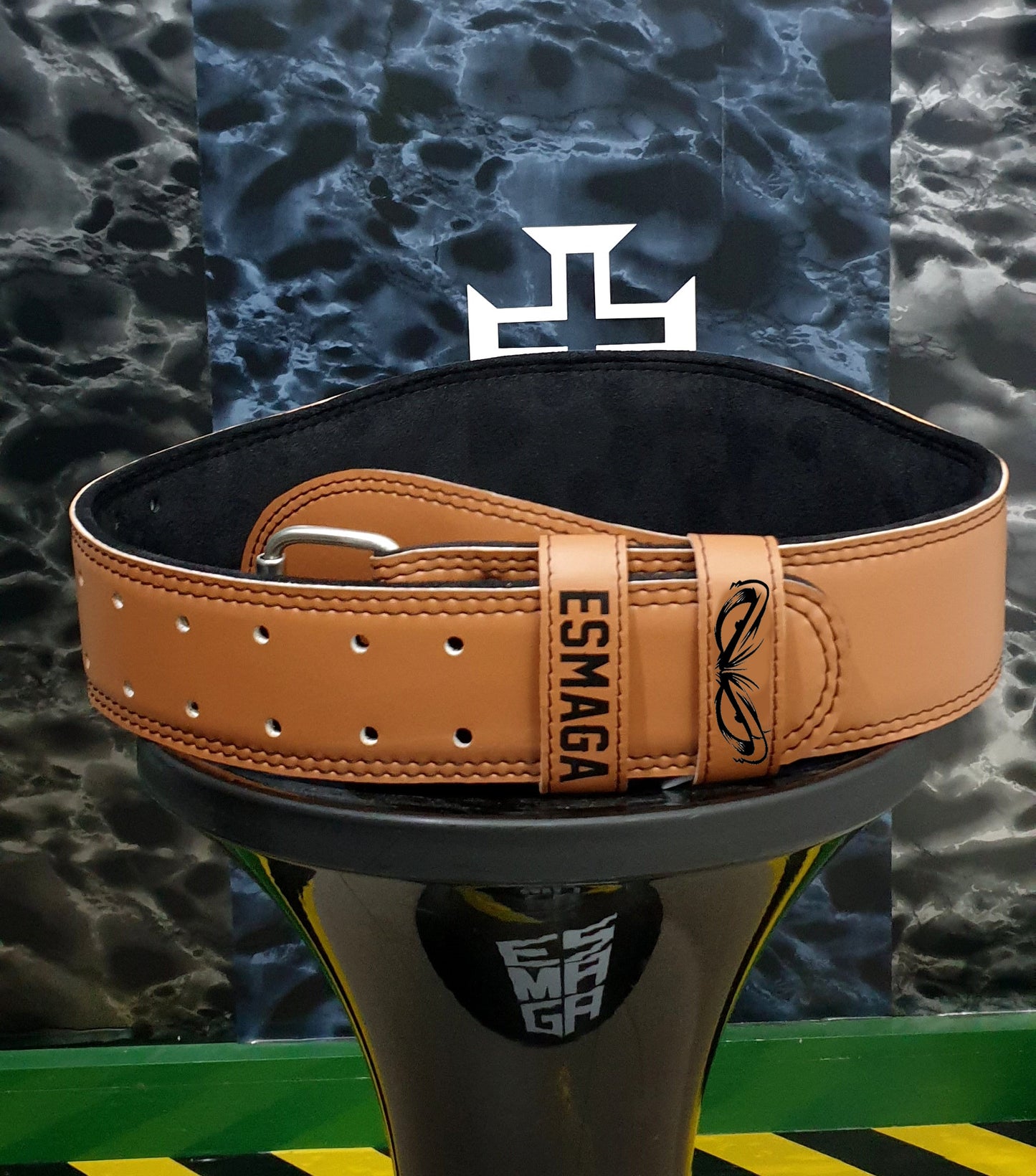 EMBROIDERY - ESMAGA Black & White Belt (personalized only with name/letters)