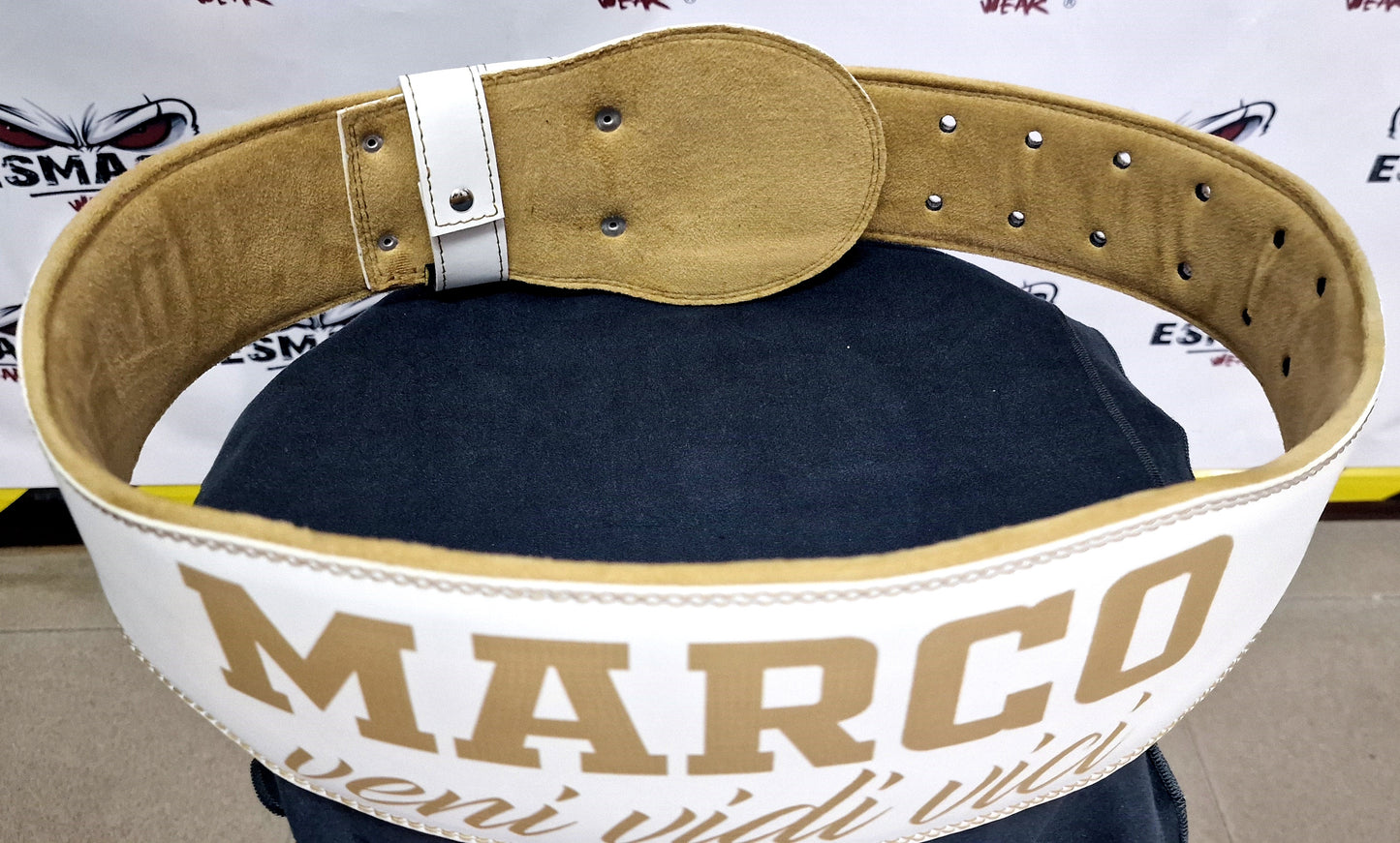 EMBROIDERY - ESMAGA Black & White Belt (personalized only with name/letters)