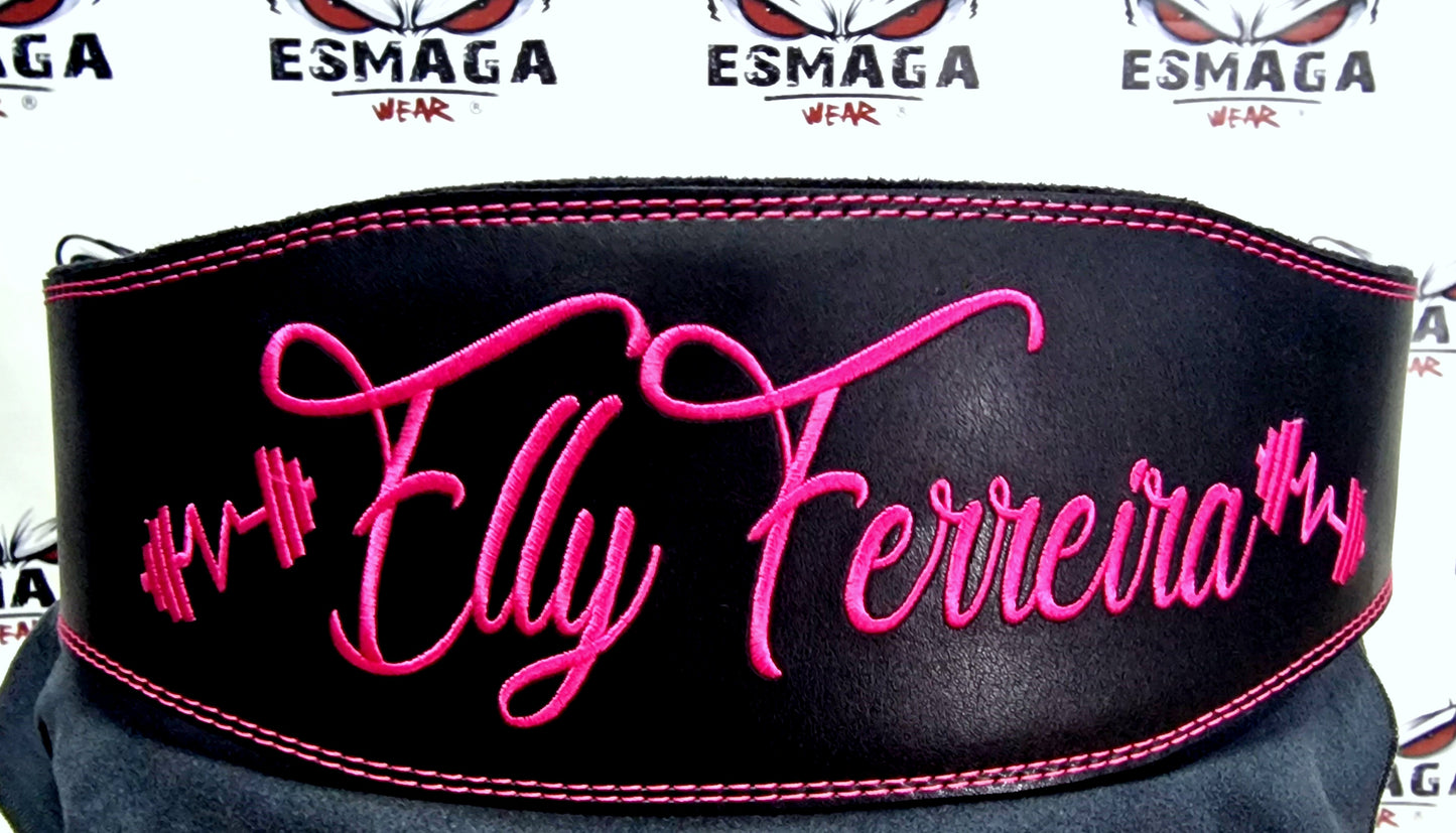 EMBROIDERY - ESMAGA Black & White Belt (personalized only with name/letters)