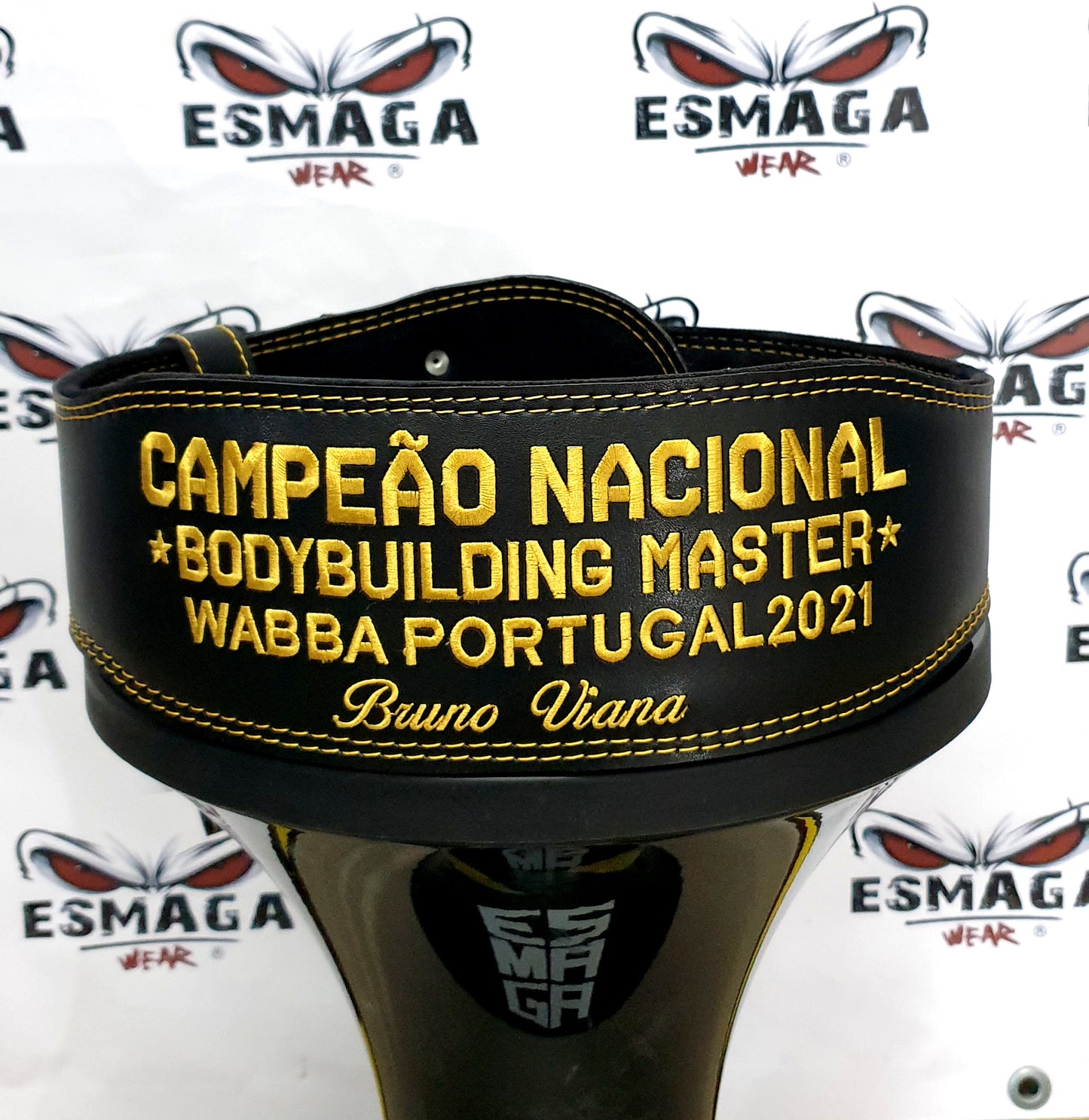 EMBROIDERY - ESMAGA Black & White Belt (personalized only with name/letters)