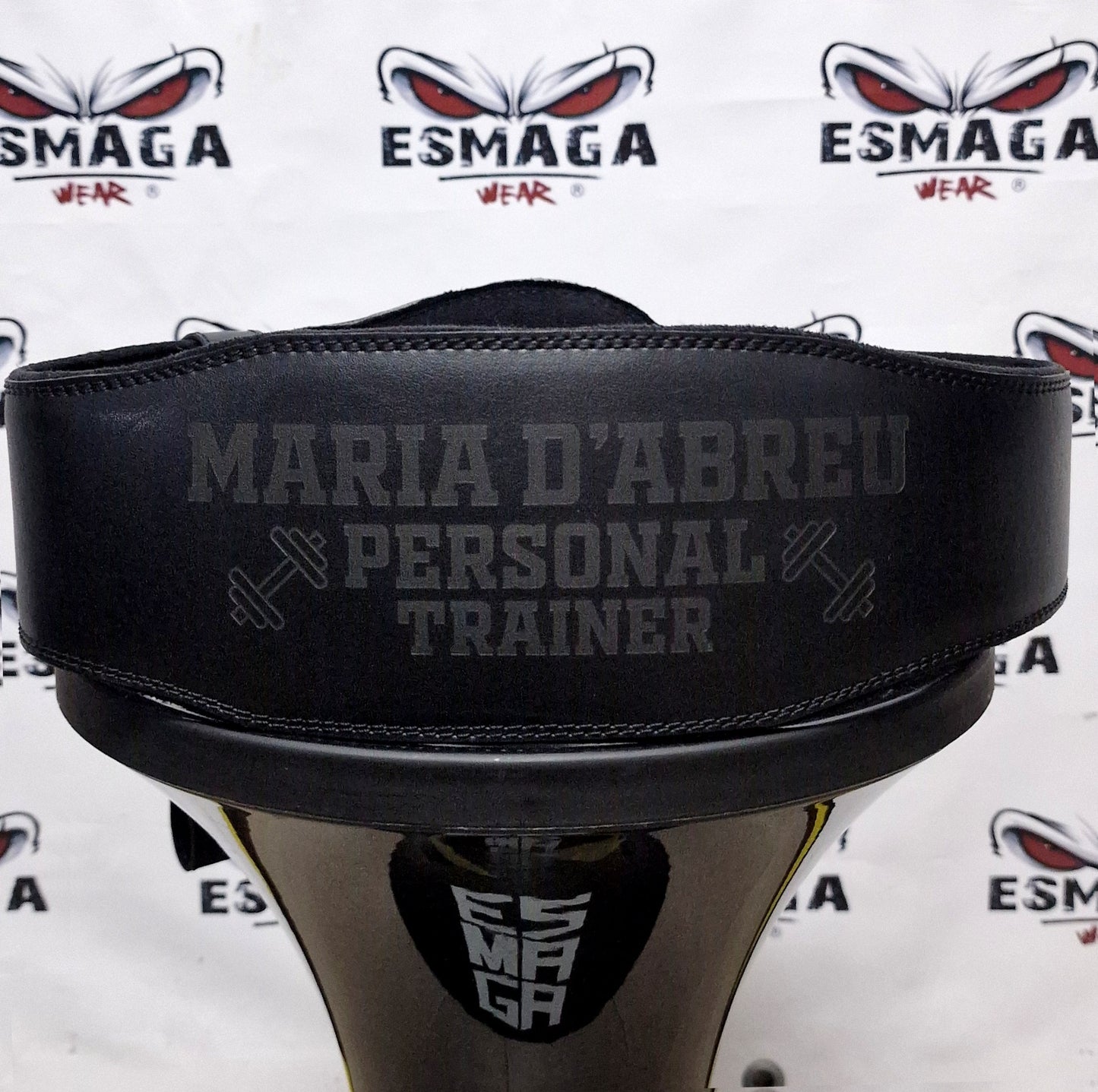 EMBROIDERY - ESMAGA Black & White Belt (personalized only with name/letters)