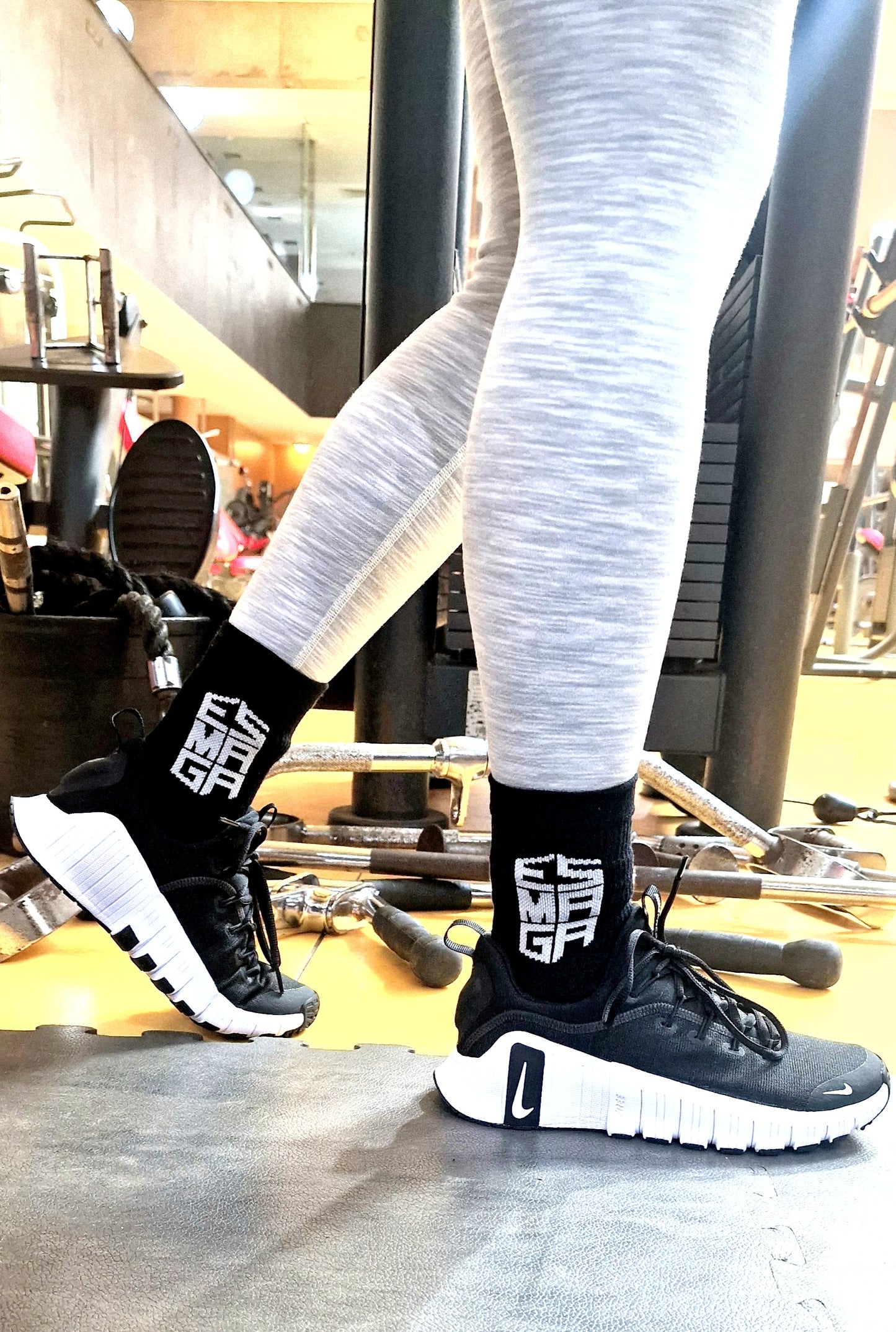Calcetines negros de trabajo de gimnasio