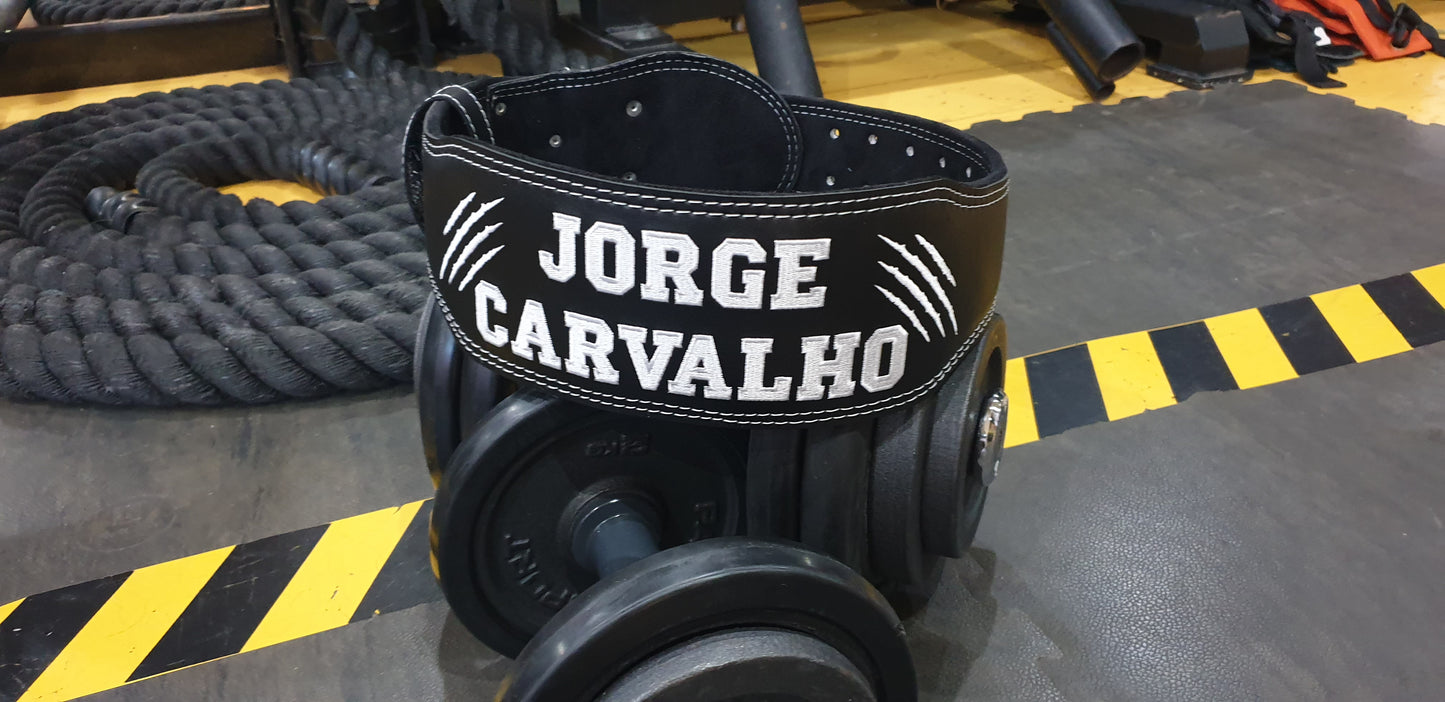 EMBROIDERY - ESMAGA Black & White Belt (personalized only with name/letters)