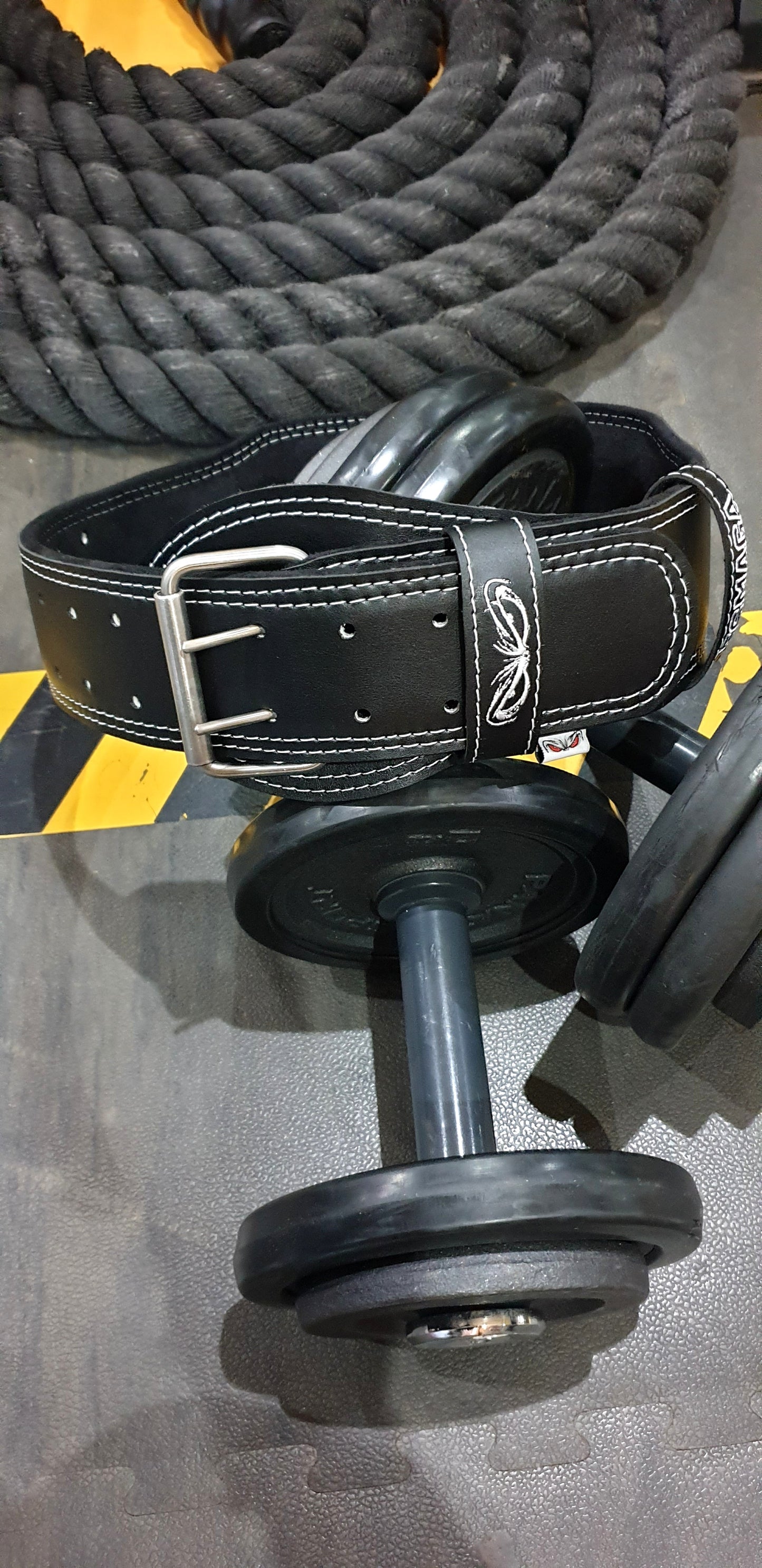 EMBROIDERY - ESMAGA Black & White Belt (personalized only with name/letters)